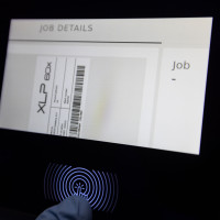 Novexx XLP 60x Printer showing close-up of hi-res touch-screen